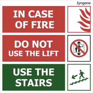 In Case of Fire – Do Not Use Lift, Use Stairs