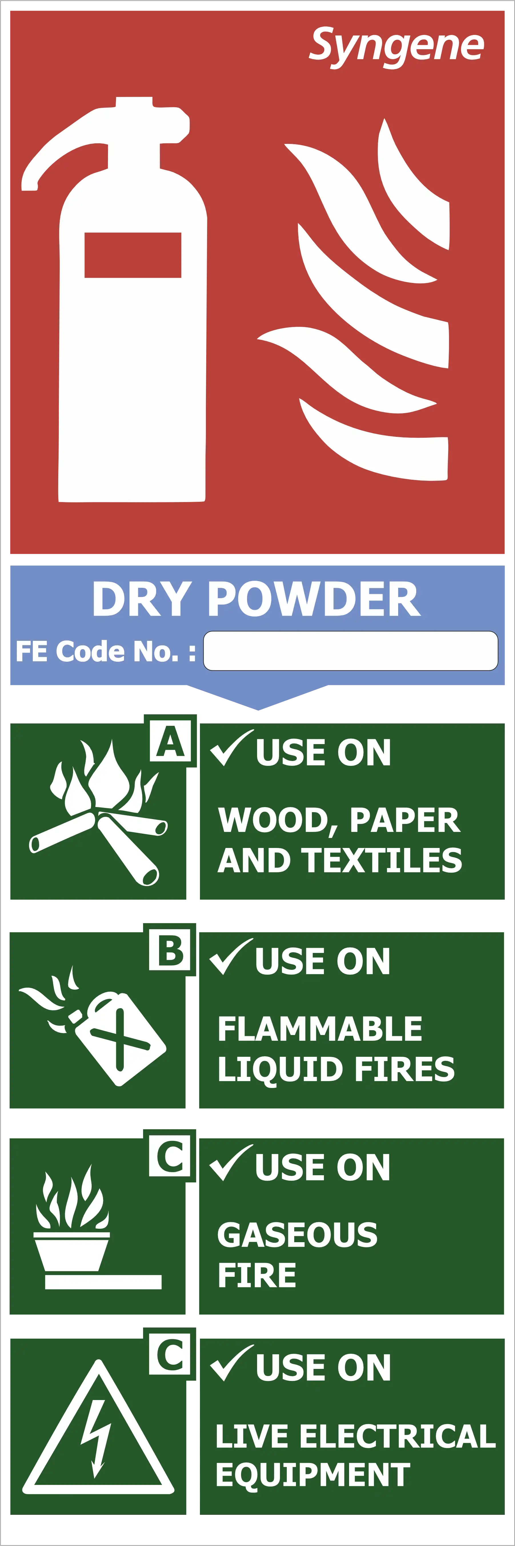 Dry Powder Extinguisher – Applications