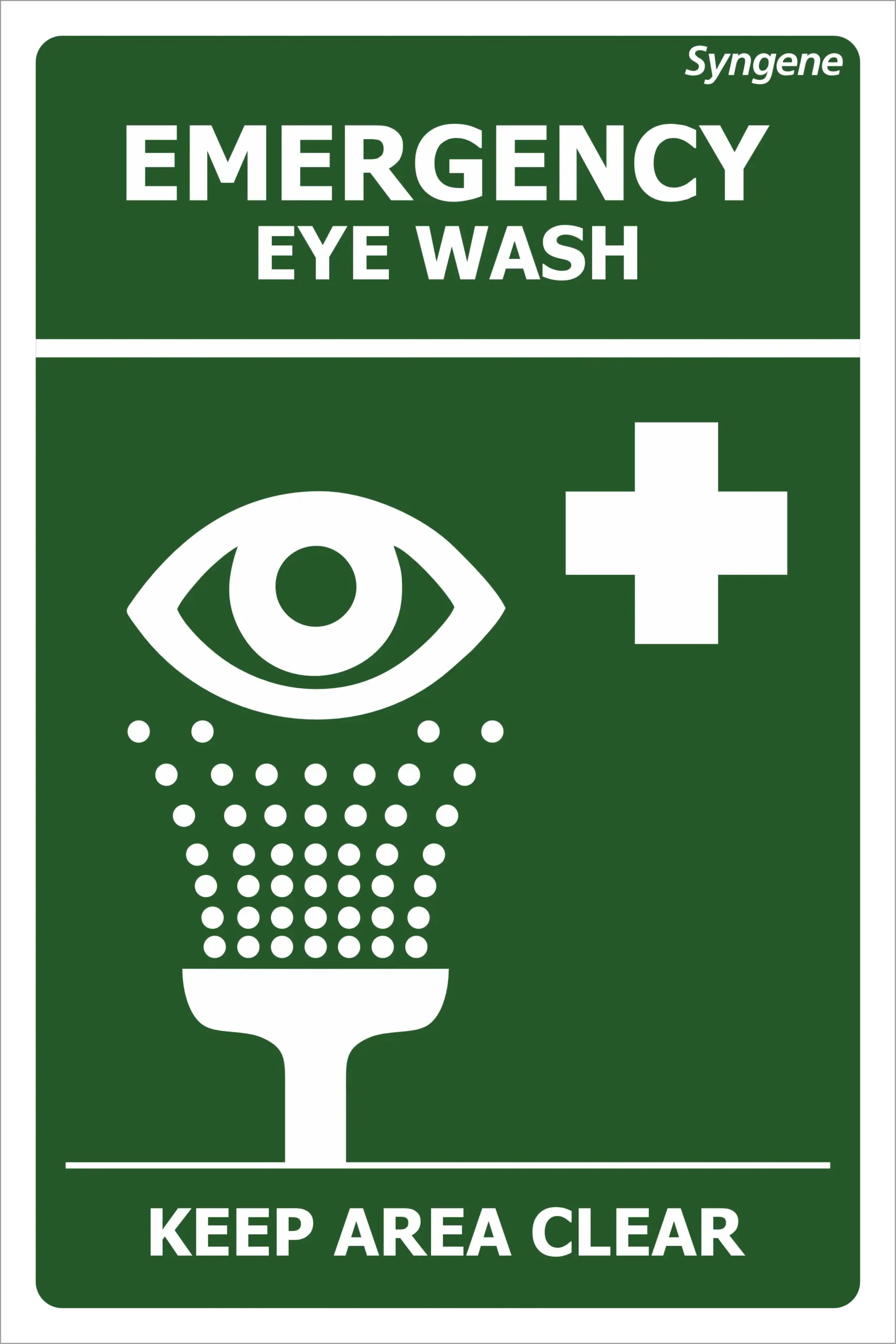 Emergency Eye Wash – Keep Area Clear