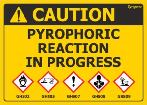Pyrophoric Reaction in Progress