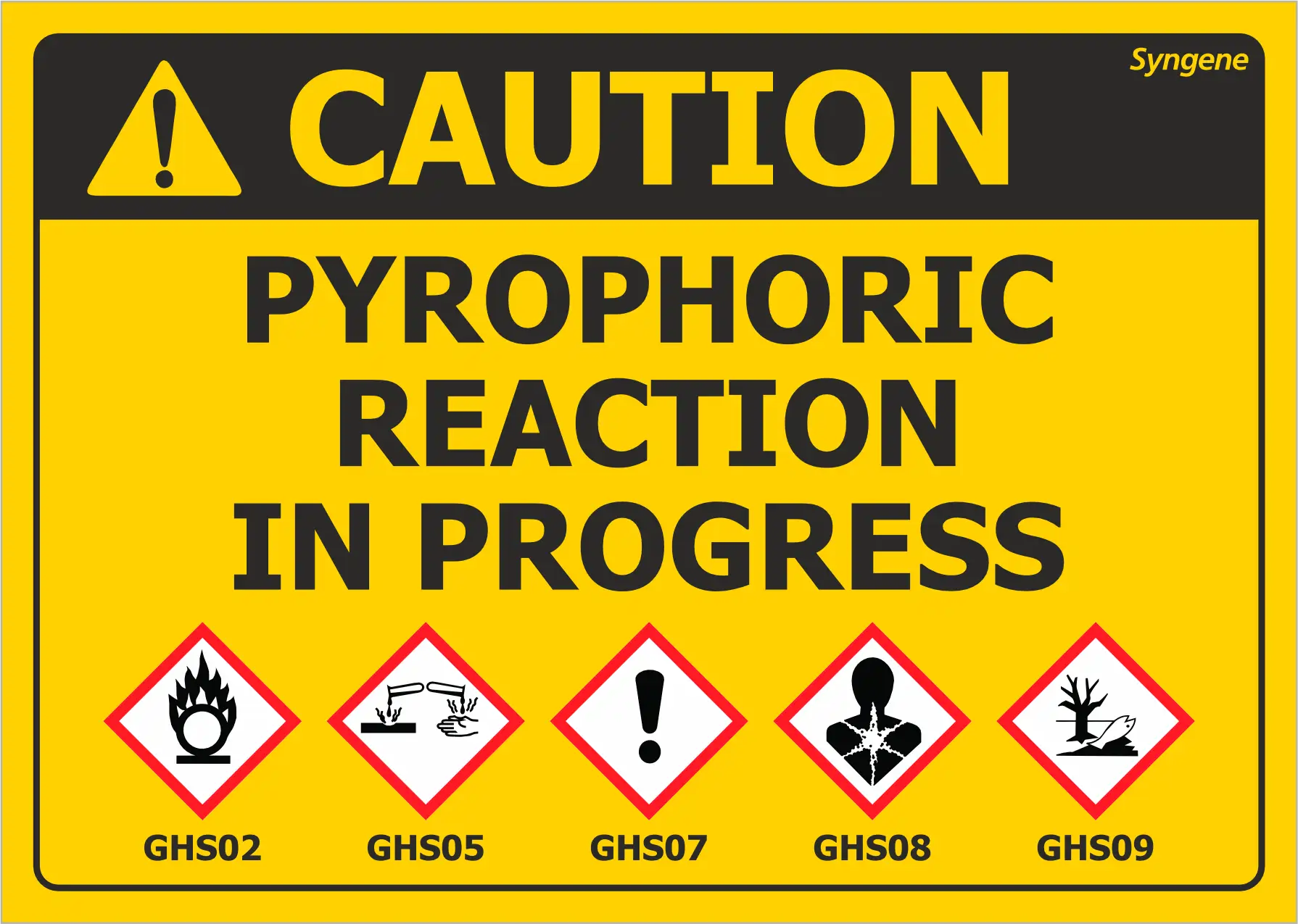 Pyrophoric Reaction in Progress