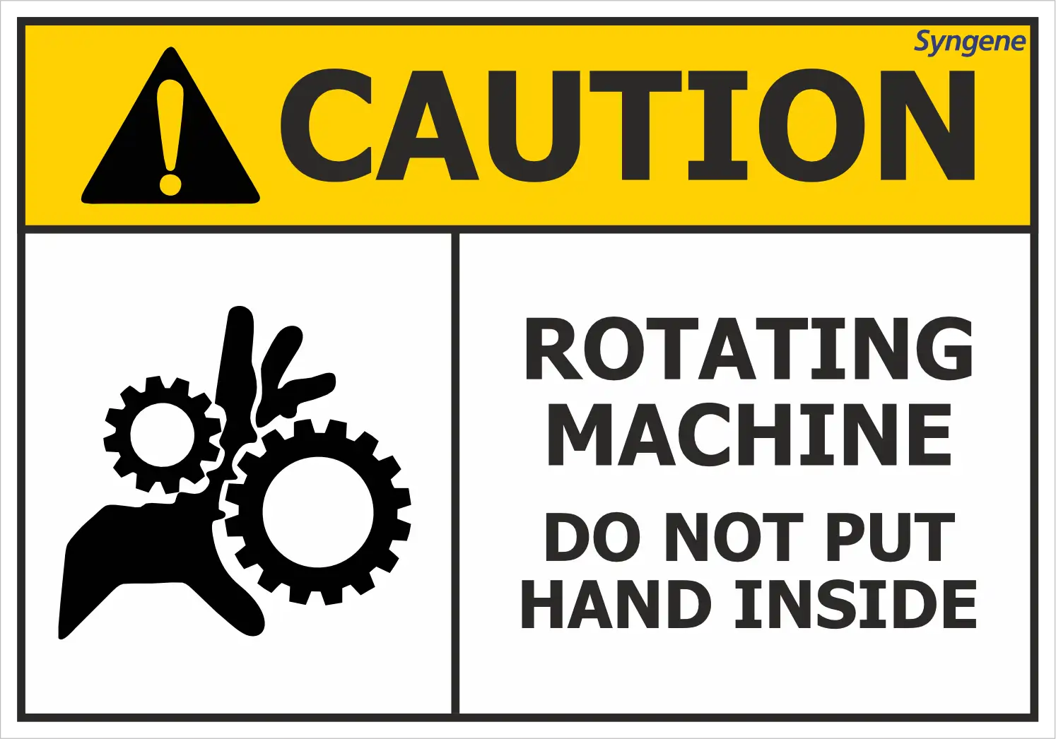 Rotating Machine – Do Not Put Hand Inside
