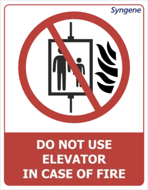 Do Not Use Elevator in Case of Fire