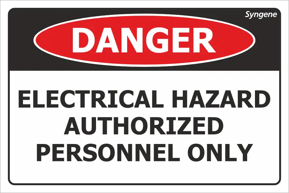 Electrical Hazard – Authorized Personnel Only