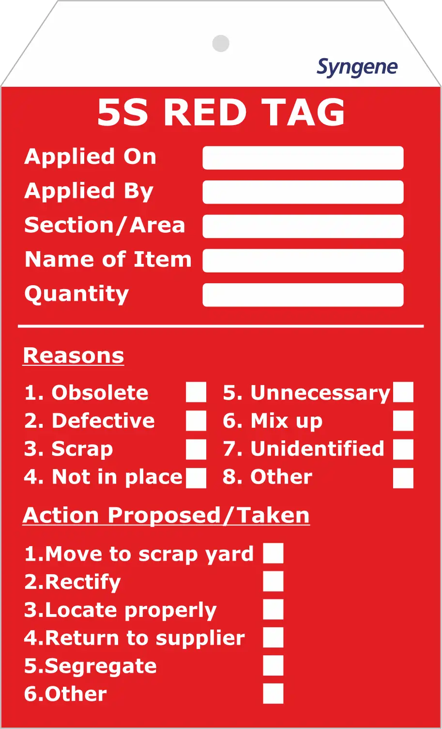 Out of Service Card