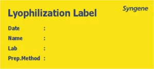 Lyophilization Label