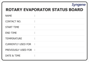 Rotary Evaporator Status Board